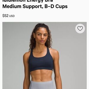 lululemon athletica Energy Bra in True Navy